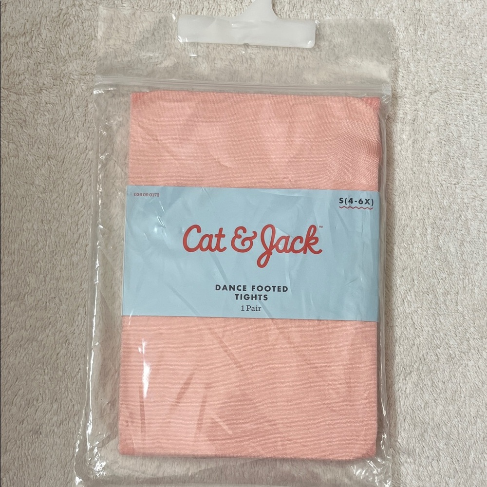 Cat & Jack Pink Dance Footed Tights Size S 4-6x